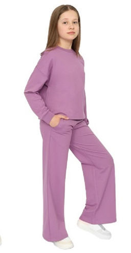 CRB wear/CWJG 90198-44 Костюм для девочки (джемпер, брюки),фиолетовый/Ex.Cherubino