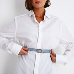 Ремень женский, ширина 2,2 см, пряжка металл, цвет голубой - Simaland фото 4