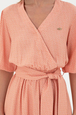 Женское тканое платье цвета лосося Неожиданная скидка в корзине - U.s. polo assn фото 6