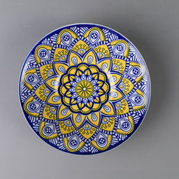 Тарелка глубокая суповая 650 мл / 4805-8 (уп 60) Сине-желтый орнамент - Галеонтрейд фото 2