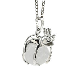 Подвеска с камнем горный хрусталь Царевна лягушка 17*25мм