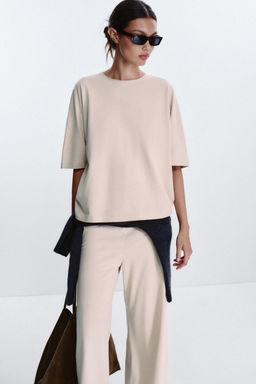 OVERSIZED TEXTURED T-SHIRT - Zara фото 3