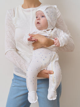 Слип с закрытой ножкой Голубые звезды 0+ - Bungly фото 5