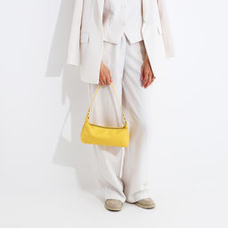 Сумка-багет на молнии, цвет жёлтый - Simaland фото 8