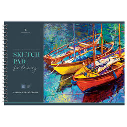 Альбом для рисования Greenwich Line 48л. на спирали "Venezia" 160г/м2 (PS40c-47380) обложка картон, матовая лам., перфорация на отрыв, жесткая подложка