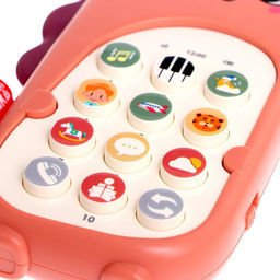 Музыкальный телефон детский ZABIAKA «Маленький дракончик», звуковые эффекты, фиолетовый