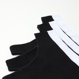 Трусы женские бразильяно MINAKU рубчик, набор 3 шт., размер 44-46, чёрные