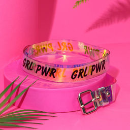 Ремень женский голография GRL PWR