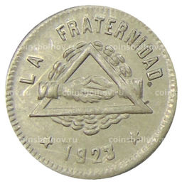 Монета 25 сентимо 1923 года Испания Барселона