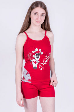 Арт. 8202 Пижама с шортами 38-44 (4 шт) Цвет:ассорти