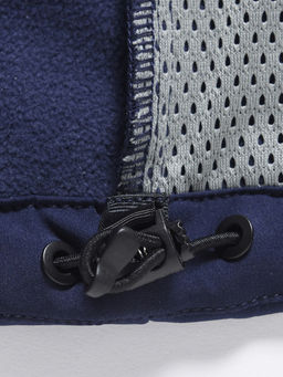 Парка женская софтшелл виндстоппер удлинённая с капюшоном темно-синего цвета 9618_1TS