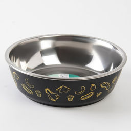 Миска металлическая для собаки Стейк, 450 мл, 14х4.5 см - Пушистое счастье фото 3