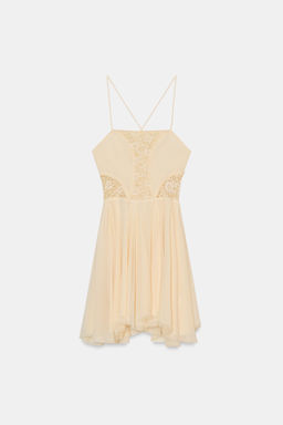 SHORT DRESS WITH LACE GODETS - Zara фото 5