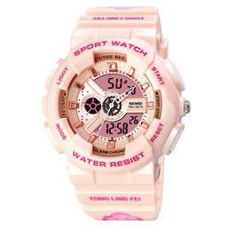 Часы наручные Skmei детские электронные спортивные 1689pink-princess