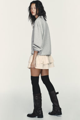 SHORT DRESS WITH CONTRAST RUFFLES - Zara фото 5