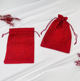 Мешочек: Холщовый красный (3 шт)