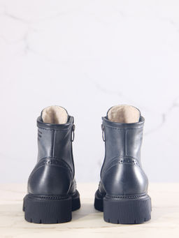 Ботинки 319.taskanabl.Вакса черная/мех