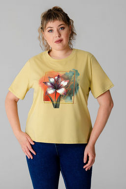 Арт. 31169 Футболка женская  50-60 (6 шт) Цвет:бежевый