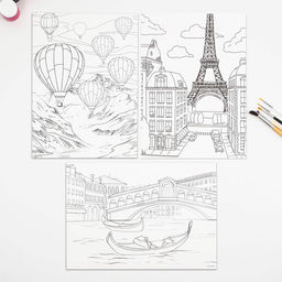 Раскраска акварелью Путешествие по городам, А4 - Школа талантов фото 4