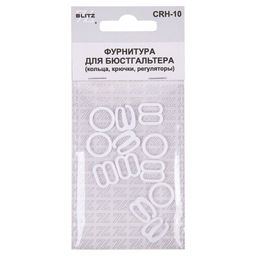 BLITZ CRH-10 набор фурнитуры пластик 10 мм 5 х 12 шт 01 белый