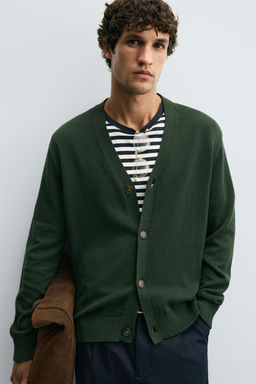 REGULAR FIT COTTON CARDIGAN - Zara фото 5