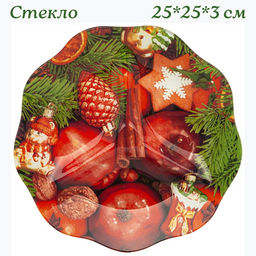 Цена за 6 шт. МЕНАЖНИЦА КОЛЛЕКЦИЯ РОЖДЕСТВЕНСКАЯ СКАЗКА 25 СМ