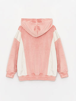 Nak??l? Uzun Kollu Kadife K?z ?ocuk Hoodie - Waikiki фото 2