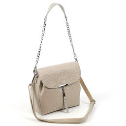 Женская кожаная сумка через плечо под крокодила 0112-10