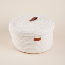 Корзина для хранения SL Home Бэлл, плетёная, ручной работы, малая, 252513.5 см, белая - Sima-land home фото 2