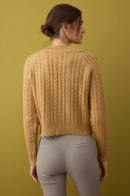 Mint Yumusak Dokulu Inci Dugme Detayl? Crop Triko H?rka TWOAW26HI00185 - Trendyolmilla фото 4