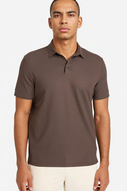 Standart Fit Polo Yaka Sporcu K_sa Kollu Ti__rt - Defacto фото 5
