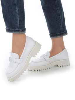 03-HP9967B WHITE Лоферы женские (натуральная кожа)