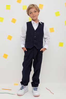 ТК 46142/темно-синий брюки для мал