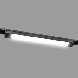 ULB-Q281 30W/4000K BLACK Светильник-прожектор светодиодный трековый. Линейный. 2500 Лм. Белый свет (4000К). Корпус черный. ТМ Volpe