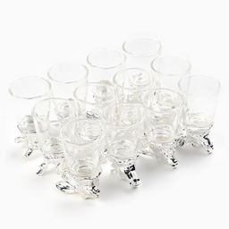 Набор рюмок-перевёртышей подарочный «Лучшему мужчине», 30 мл, 12 шт., металл, стекло, серебристый