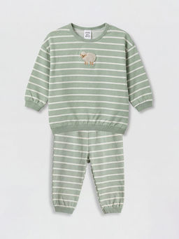 Nak?? Detayl? Erkek Bebek Sweatshirt ve E?ofman Alt?