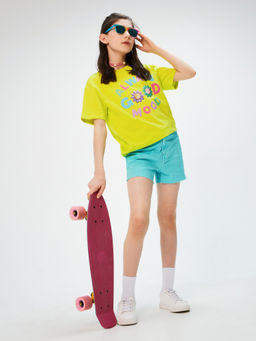 ACOOLA / Шорты джинсовые детские для девочек Gloom светло-бирюзовый