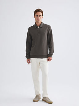 Polo Yaka Erkek Sweatshirt