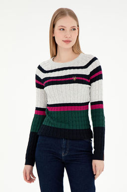 Женский темно-синий свитер Неожиданная скидка в корзине