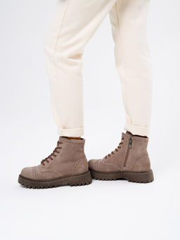 Ботинки 319.22511br.Капучино замша/шерсть