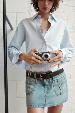 TRF DENIM MINI SKIRT - Zara фото 9