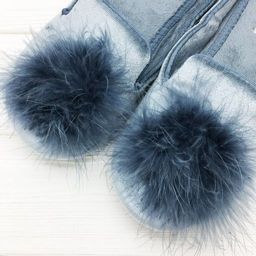 Тапочки Пушистики синие - Halluci фото 2