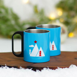 Подарочный набор «Новых высот», термос, кружка 2 шт