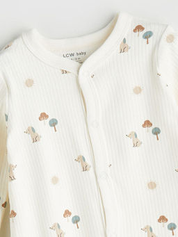 V Yaka Bask?l? Erkek Bebek Hastane ??k?? Seti