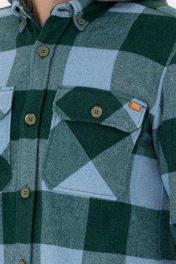 Мужская зеленая рубашка с длинным рукавом - U.s. polo assn фото 7