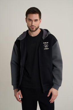 Толстовка на молнии Черный/Серый CAMPUS BASKETBALL Knit Track Top