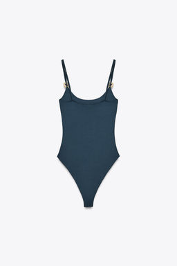 SEASHELL POLYAMIDE BODYSUIT - Zara фото 6