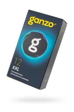 Презервативы GANZO XXL увеличенные, латекс, 19 см, 5,5 см, 12 шт.