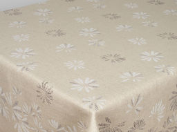 Скатерть 24С61-ШР 140*255 "Лепестки" цв. 1 рис. 240 беж