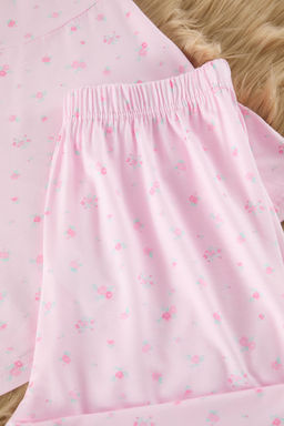 Trendyolmilla Beyaz-Cok Renkli Cicekli Baglamal? ve Ip Ask?l? Orme Pijama Tak?m? THMSS24PT00233 фото 11